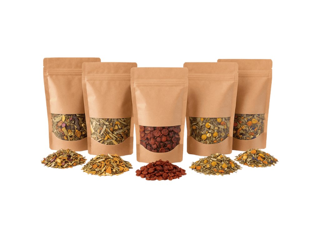 Bylinkový set pro celý den – 5 druhů čajů